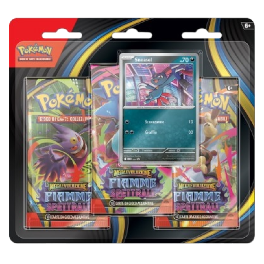 Megaevoluzione - Fiamme Spettrali - Blister 3 pack con Sneasel - (ITA) 🇮🇹