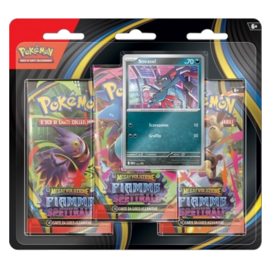 Megaevoluzione - Fiamme Spettrali - Blister 3 pack con Sneasel - (ITA) 🇮🇹