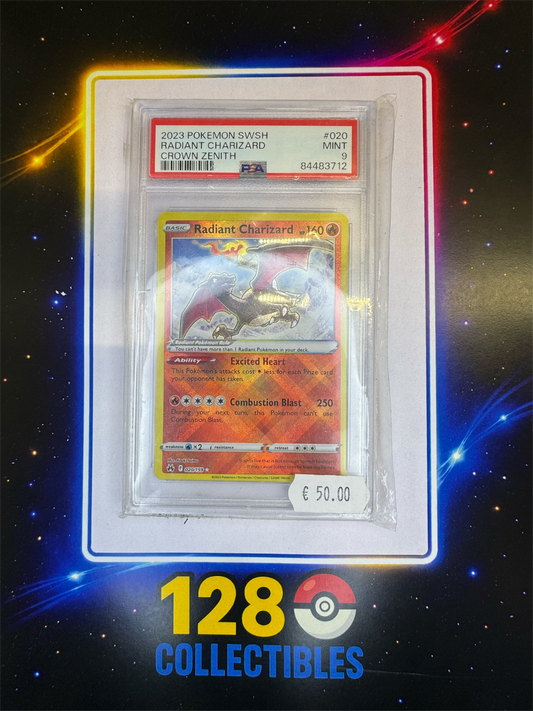 Radiant Charizard – 020/159 – Crown Zenith – PSA 9 MINT – Inglese